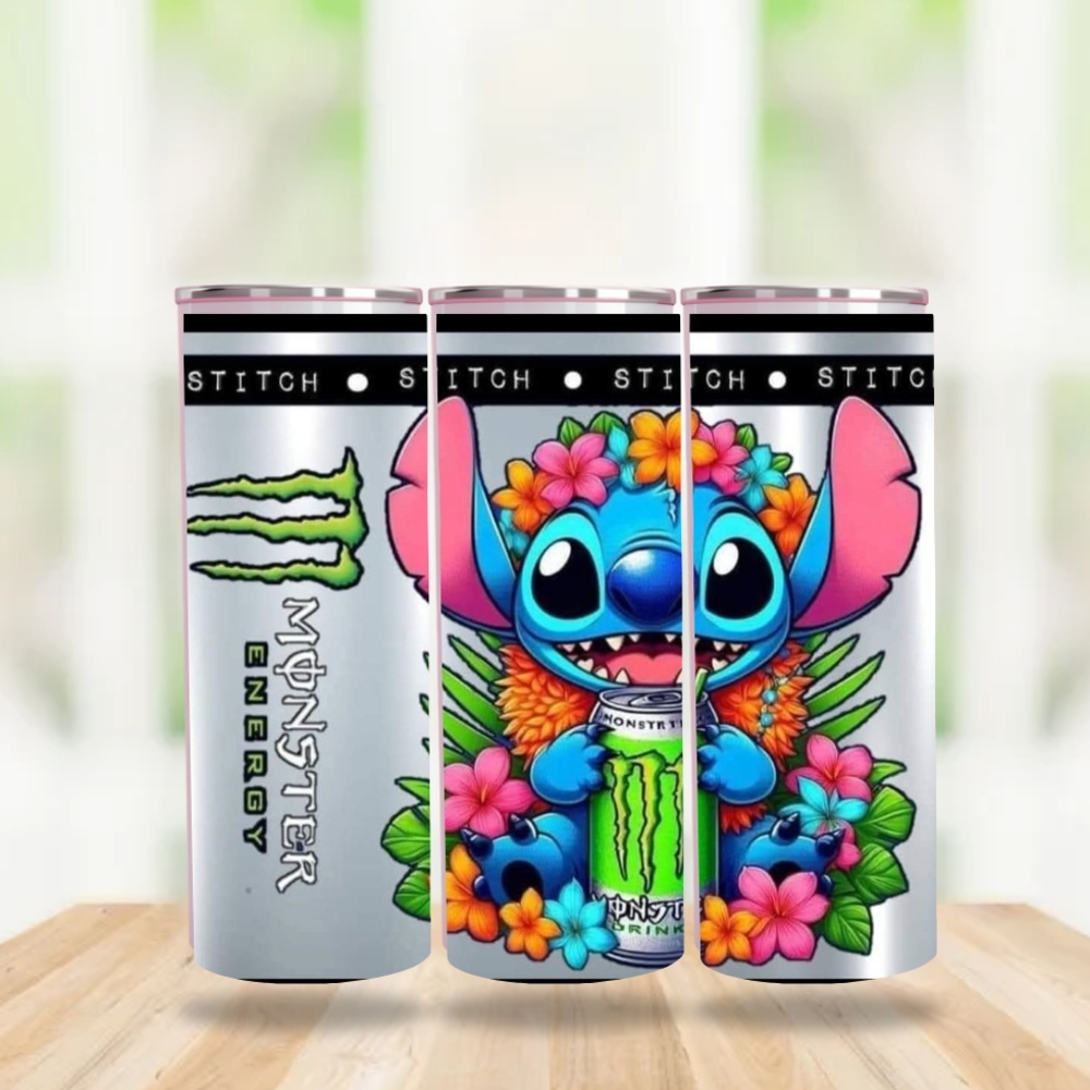 Stitch Monster Energy Tumbler